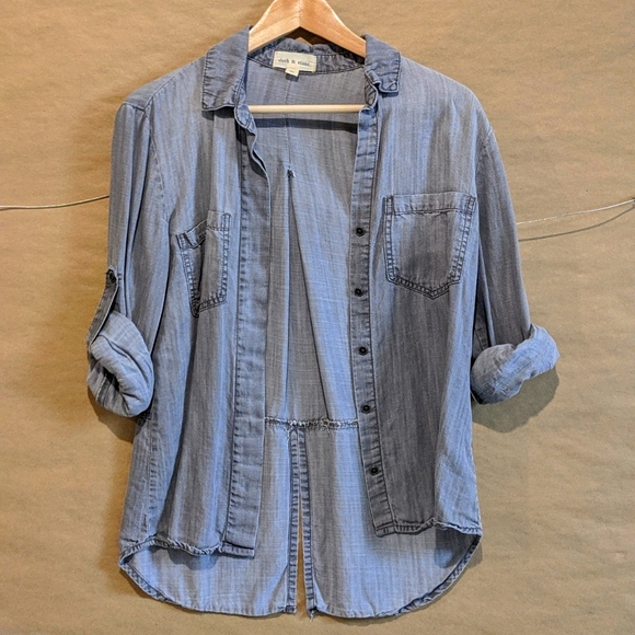 Long sleeve or quarter length button up blouse - Picture 1 of 3
